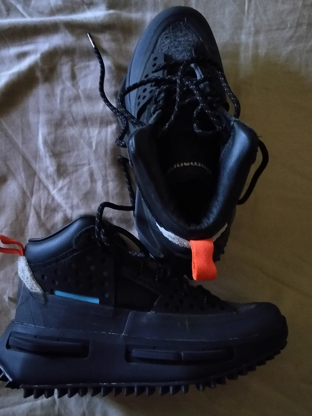 Adidas Humanrace Black Men's Trail Boots with Red Pull Tabs